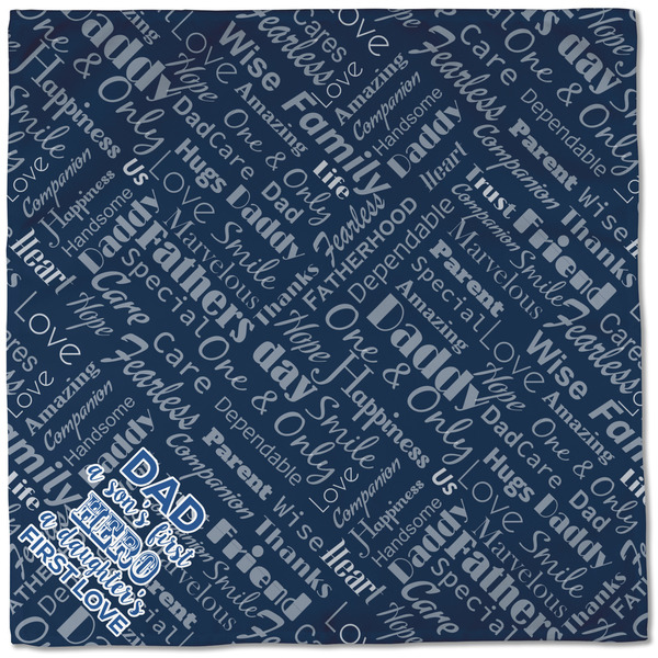 My Father My Hero Cloth Napkins - Personalized Dinner (Full Open)