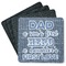 My Father My Hero Square Rubber Backed Coasters - Set of 4