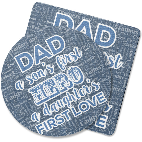 Custom My Father My Hero Rubber Backed Coaster