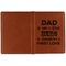 My Father My Hero Cognac Leather Passport Holder Outside Single Sided - Apvl