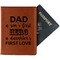 My Father My Hero Cognac Leather Passport Holder With Passport - Main