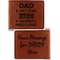 My Father My Hero Cognac Leatherette Bifold Wallets - Front and Back