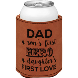 My Father My Hero Leatherette Can Sleeve - Double Sided (Personalized)