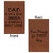 My Father My Hero Cognac Leatherette Journal - Double Sided - Apvl