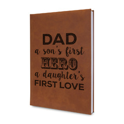 My Father My Hero Leatherette Journal - Double Sided (Personalized)