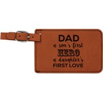 My Father My Hero Leatherette Luggage Tag