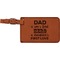 My Father My Hero Cognac Leatherette Luggage Tags