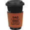 My Father My Hero Cognac Leatherette Mug Sleeve - Front