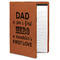 My Father My Hero Cognac Leatherette Portfolios with Notepad - Large - Main
