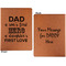 My Father My Hero Cognac Leatherette Portfolios with Notepad - Small - Double Sided- Apvl