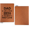 My Father My Hero Cognac Leatherette Portfolios with Notepad - Small - Single Sided- Apvl