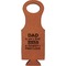 My Father My Hero Cognac Leatherette Wine Totes - Single Front