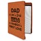 My Father My Hero Leatherette Zipper Portfolio with Notepad - Single Sided