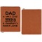 My Father My Hero Cognac Leatherette Zipper Portfolios with Notepad - Single Sided - Apvl