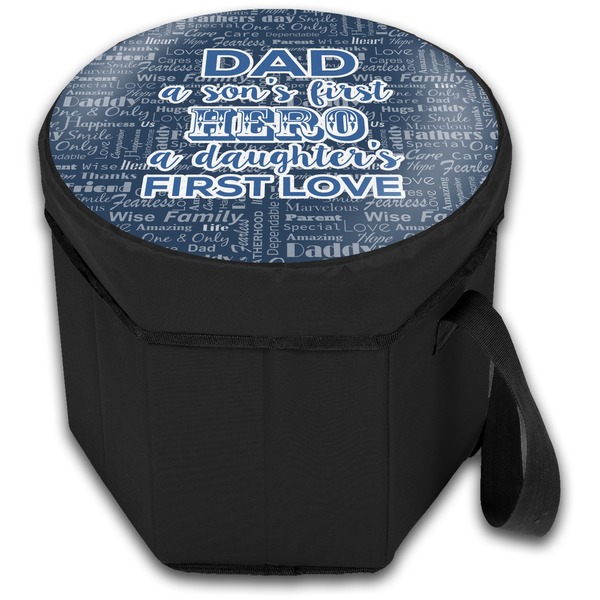 My Father My Hero Collapsible Personalized Cooler & Seat (Closed)