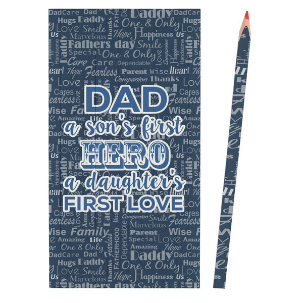 My Father My Hero Colored Pencils - Front View