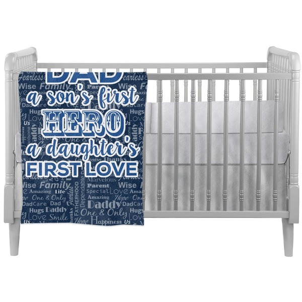 Custom My Father My Hero Crib Comforter / Quilt
