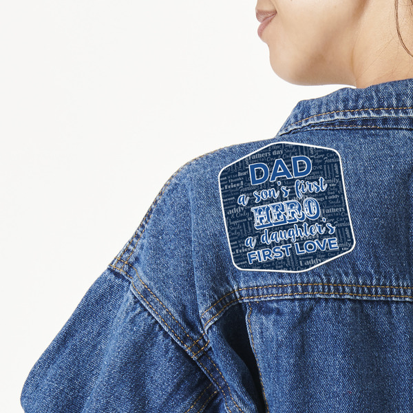 Custom My Father My Hero Twill Iron On Patch - Custom Shape