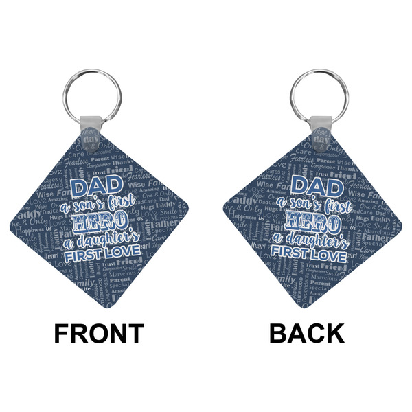 My Father My Hero Diamond Keychain (Front + Back)