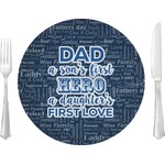 My Father My Hero 10" Glass Lunch / Dinner Plates - Single or Set