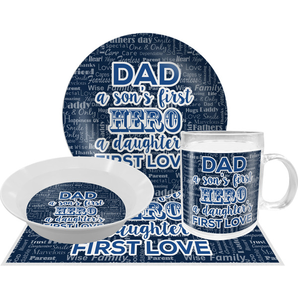 My Father My Hero Dinner Set - 4 Pc (Personalized)