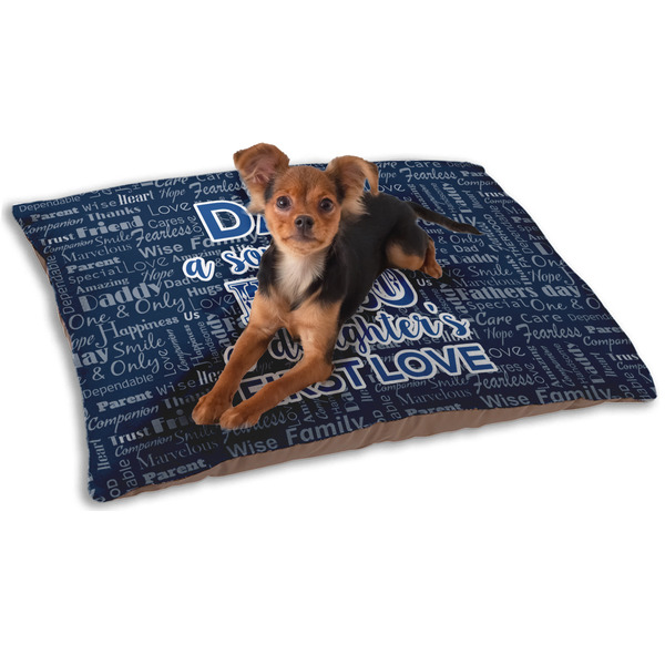 Custom My Father My Hero Dog Bed - Small