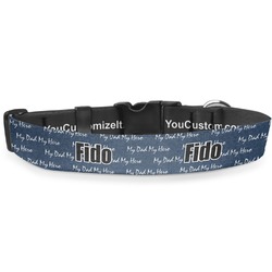My Father My Hero Deluxe Dog Collar (Personalized)