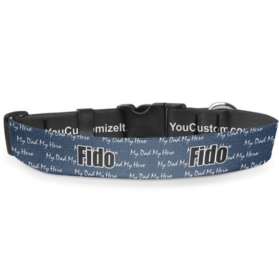 My Father My Hero Deluxe Dog Collar (Personalized)