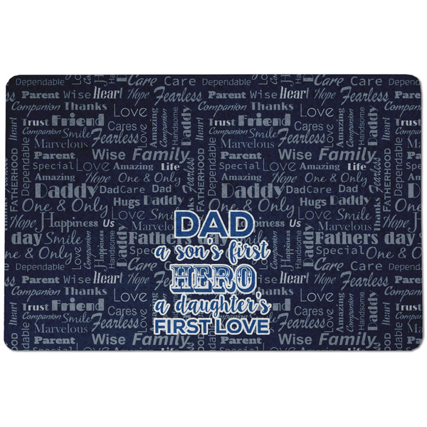 Custom My Father My Hero Dog Food Mat