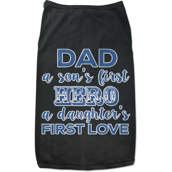 Custom My Father My Hero Black Pet Shirt - XL