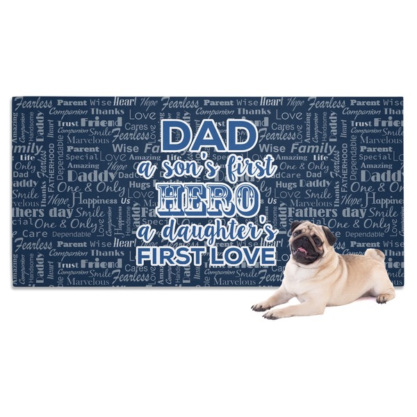 Custom My Father My Hero Dog Towel