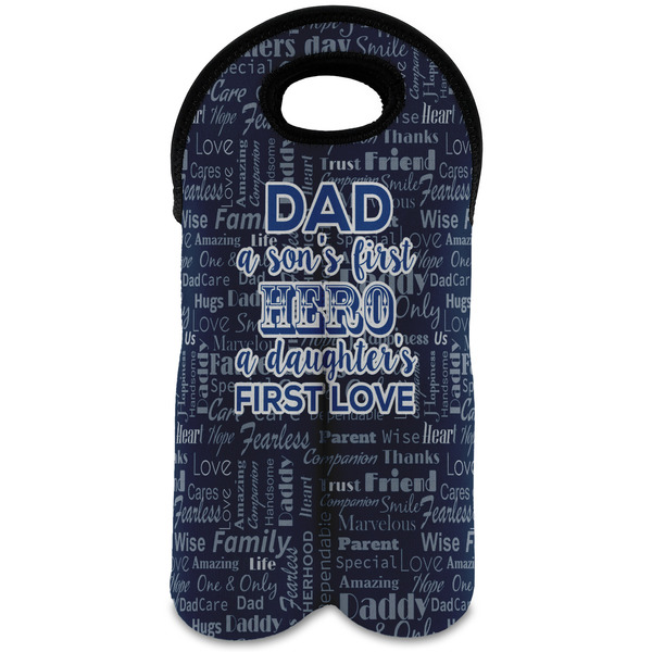 Custom My Father My Hero Wine Tote Bag (2 Bottles)
