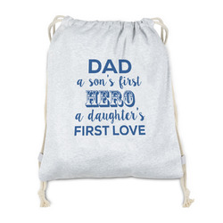 My Father My Hero Drawstring Backpack - Sweatshirt Fleece - Double Sided