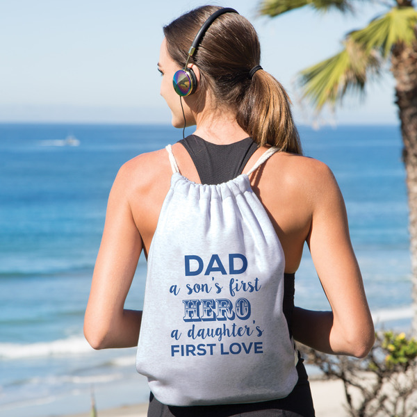 My Father My Hero Drawstring Backpacks - Sweatshirt Fleece - Double Sided - LIFESTYLE