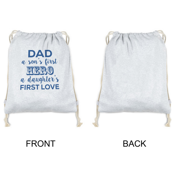 My Father My Hero Drawstring Backpacks - Sweatshirt Fleece - Single Sided - APPROVAL