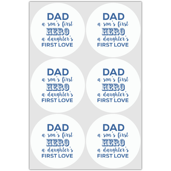My Father My Hero Drink Topper - Large - Set of 6