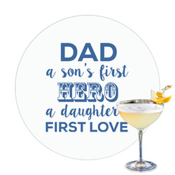 My Father My Hero Printed Drink Topper - 3.25"