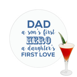 My Father My Hero Printed Drink Topper -  2.5"