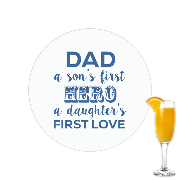 Custom My Father My Hero Printed Drink Topper - 2.15"