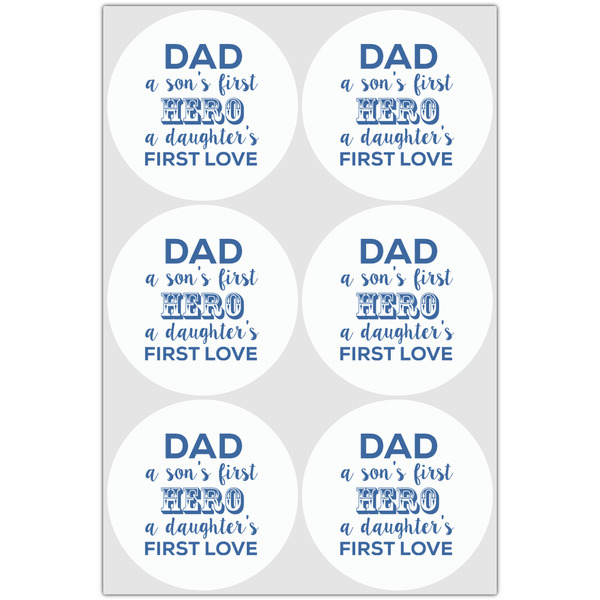 My Father My Hero Drink Topper - XLarge - Set of 6