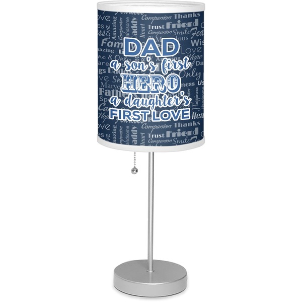 Custom My Father My Hero 7" Drum Lamp with Shade Linen