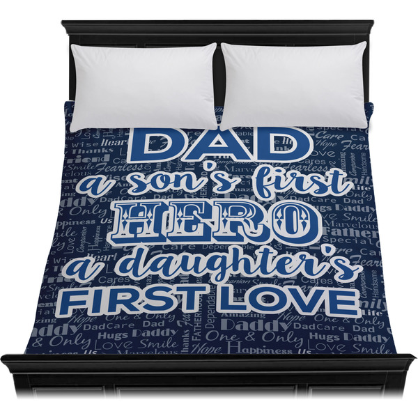 My Father My Hero Duvet Cover - Queen - On Bed - No Prop