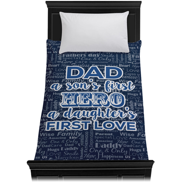 My Father My Hero Duvet Cover - Twin - On Bed - No Prop