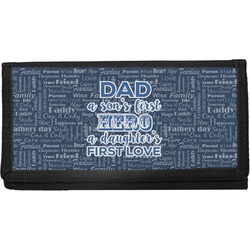 My Father My Hero Canvas Checkbook Cover (Personalized)