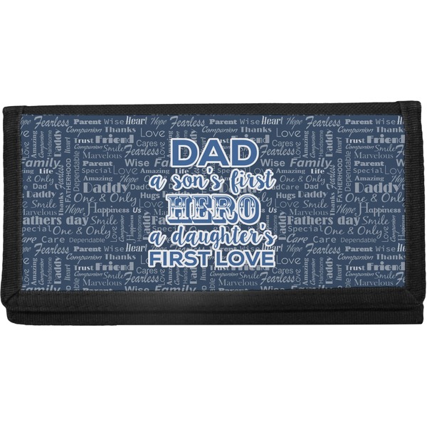 Custom My Father My Hero Canvas Checkbook Cover