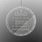 My Father My Hero Engraved Glass Ornament - Round (Front)