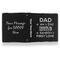 My Father My Hero Leather Binder - 1" - Black- Back Spine Front View