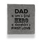 My Father My Hero Leather Binder - 1" - Grey - Front View