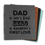 My Father My Hero Leather Binder - 1"