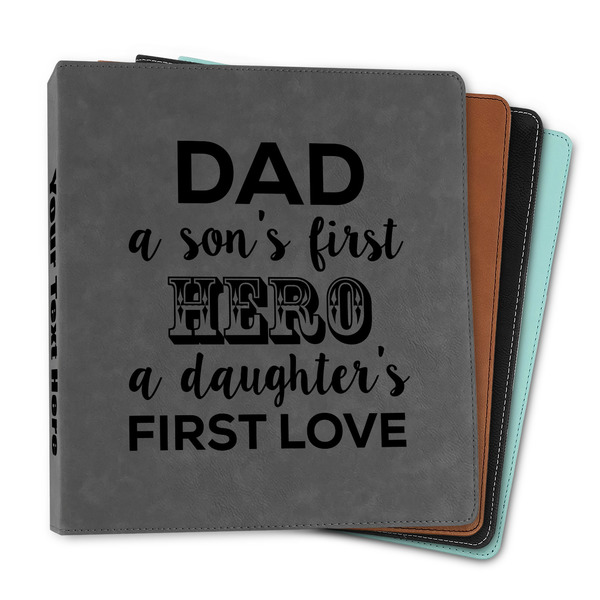 Custom My Father My Hero Leather Binder - 1"